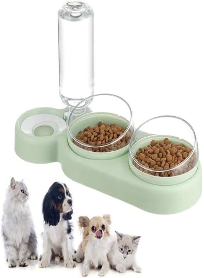 REMICH Wet and Dry Food Pet Utensils Bowl for Small and Adult Dog Cat | Rotatable & Detachable Pet Feeder Bowl | Automatic Water Dispenser Bottle, Pet Feeder for Small Animals (1Pcs,Green) - Image 1